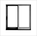 Infinity from Marvin sliding window icon showing two-panel gliding window design